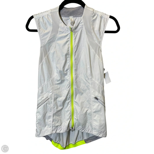 Athletic Jacket By Lululemon In Green & White, Size: S