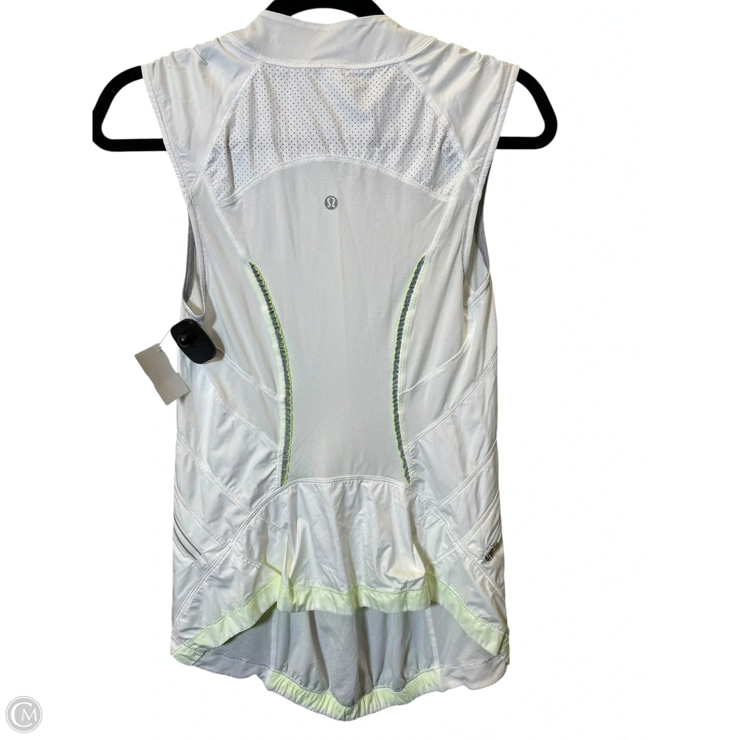 Athletic Jacket By Lululemon In Green & White, Size: S