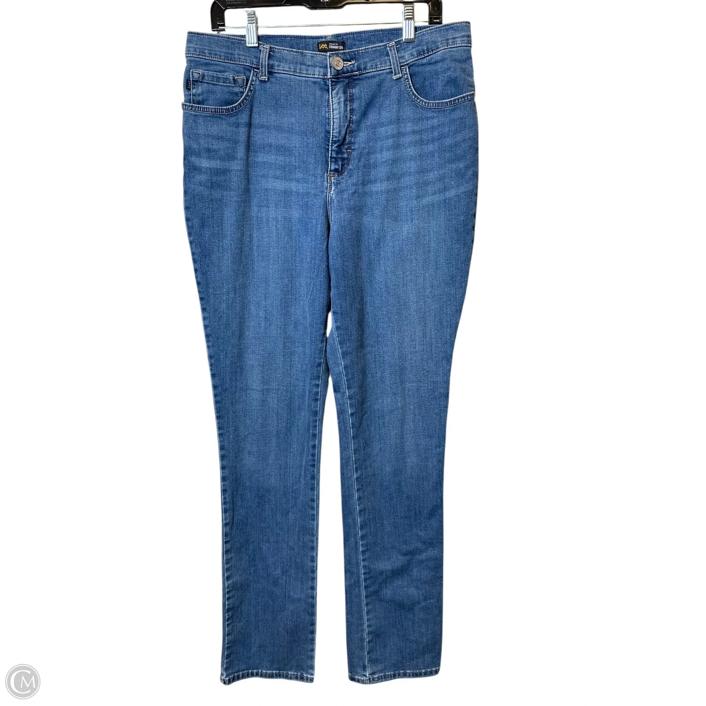 Jeans Straight By Lee In Blue Denim, Size: 16 Tall