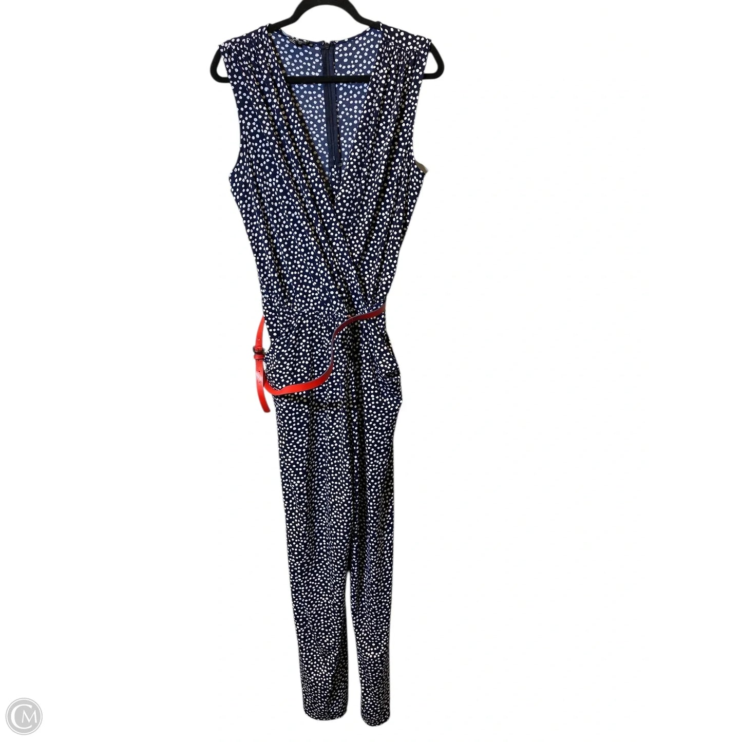 Jumpsuit By Nine West In Blue & White, Size: 16