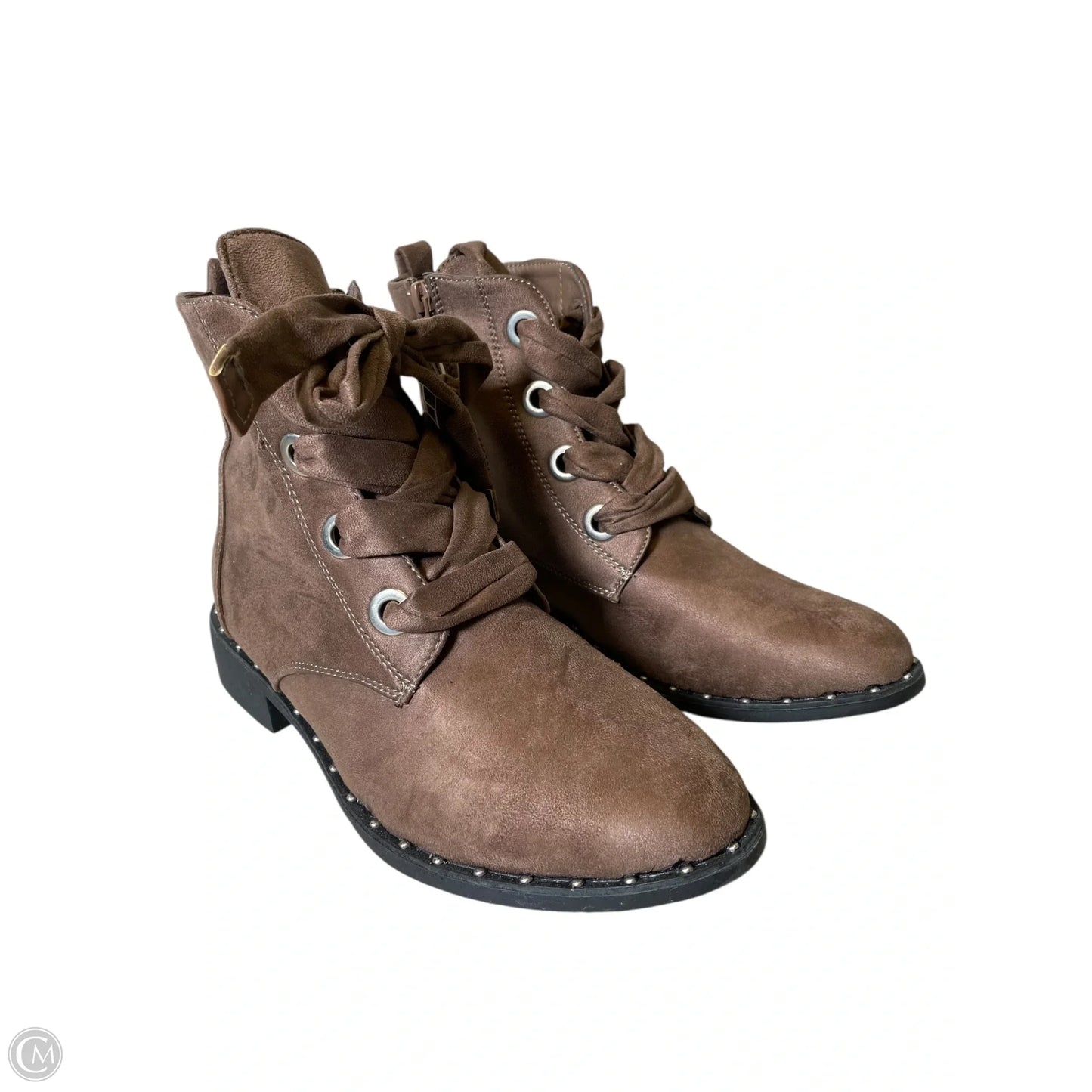 Boots Ankle Flats By C And C In Brown, Size: 9