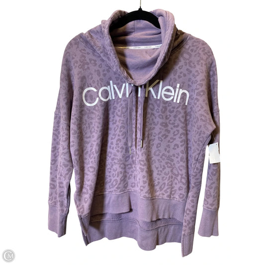 Sweatshirt Hoodie By Calvin Klein In Animal Print, Size: M