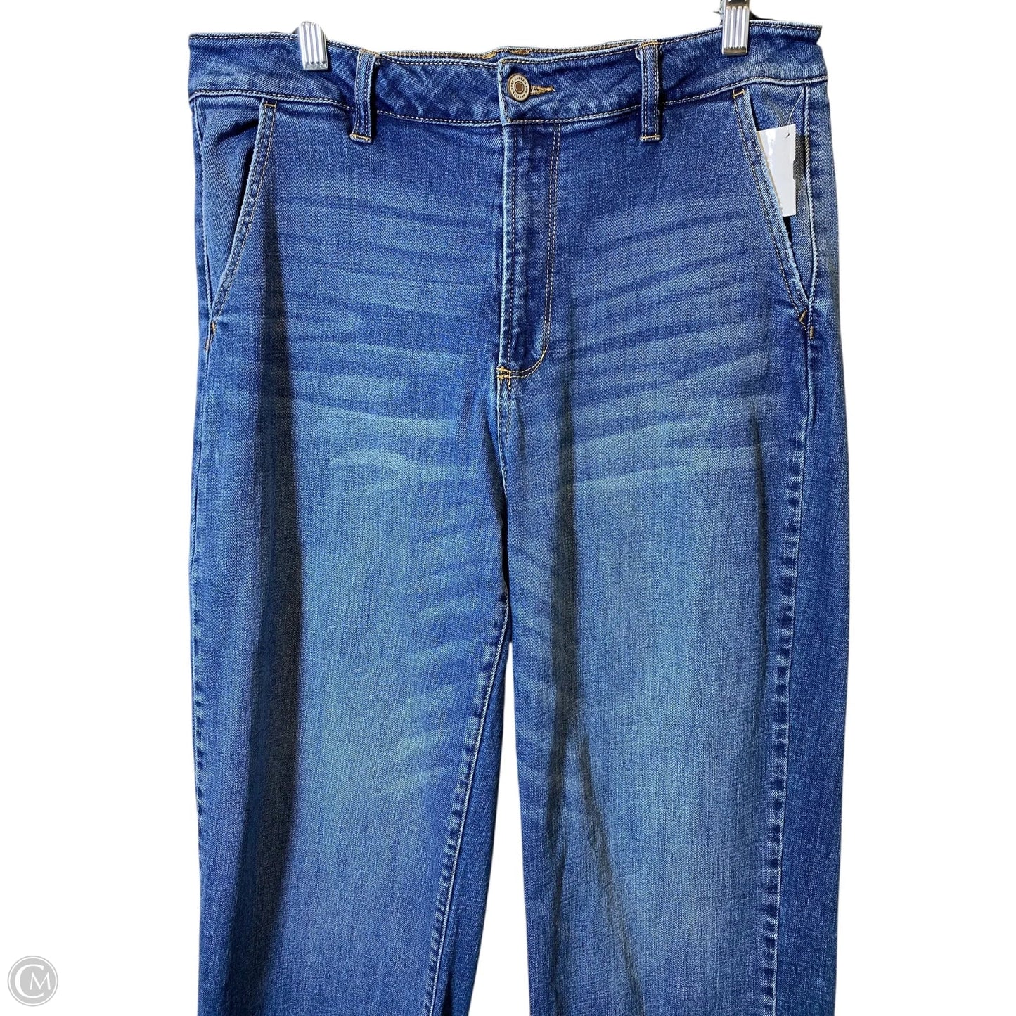 Jeans Wide Leg By Kancan In Blue Denim, Size: 14