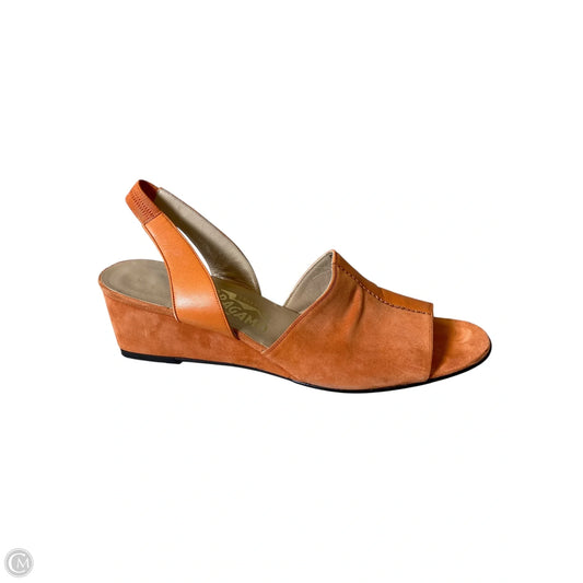 Shoes Luxury Designer By Ferragamo In Orange, Size: 10