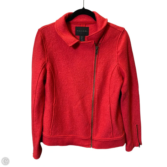 Jacket Moto By Tahari In Coral, Size: M