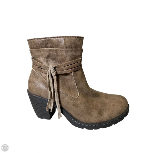 Boots Ankle Heels By Boc In Brown, Size: 8