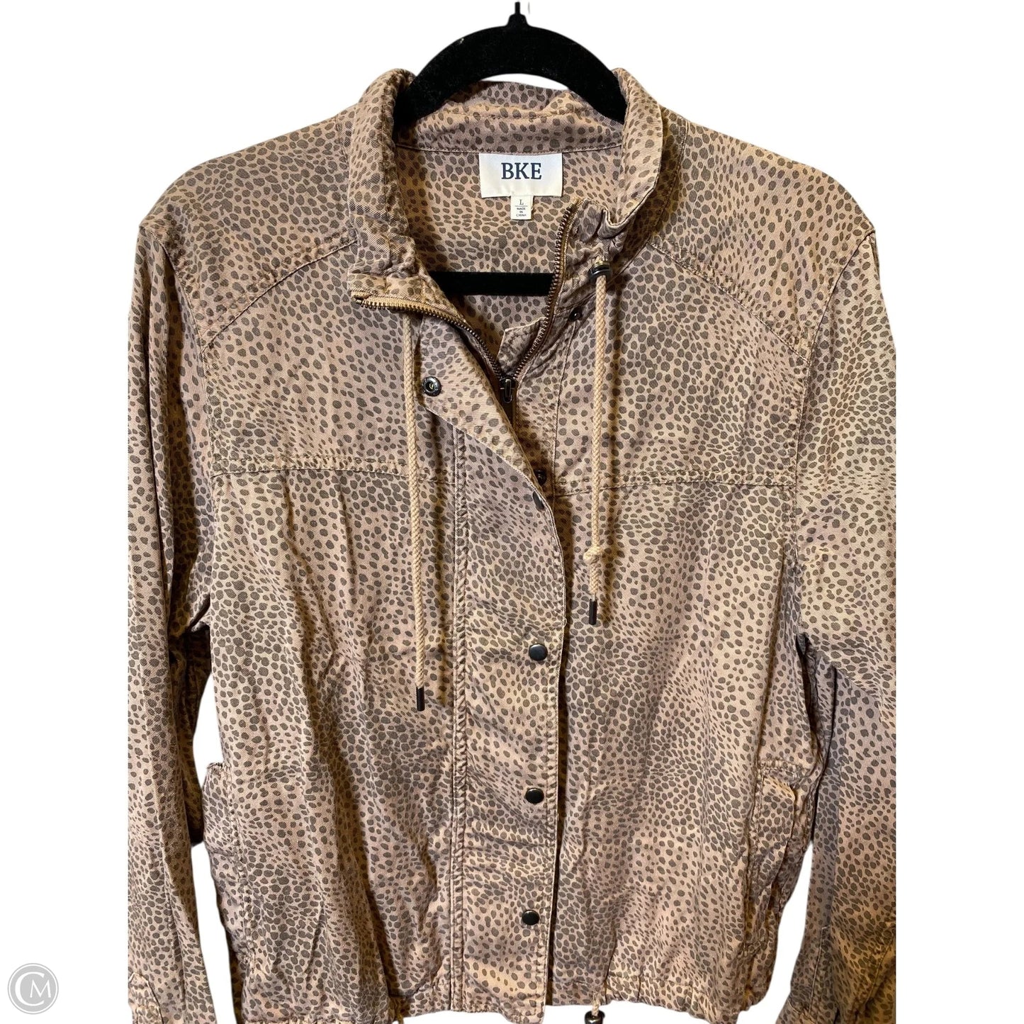 Jacket Moto By Bke In Animal Print, Size: L