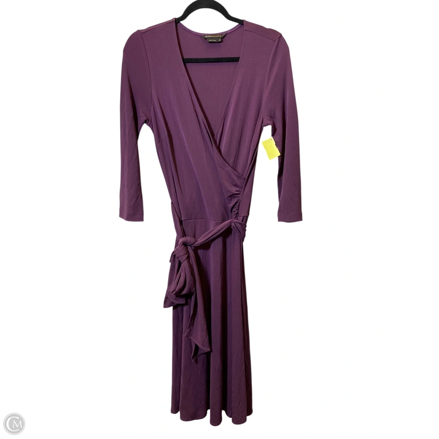 Dress Casual Midi By Bcbgmaxazria In Purple, Size: M