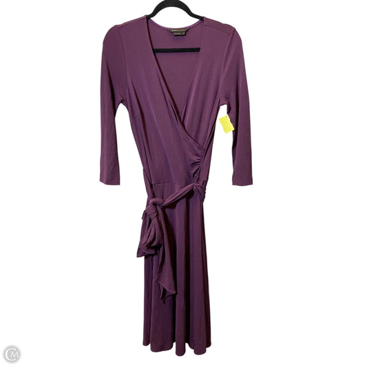 Dress Casual Midi By Bcbgmaxazria In Purple, Size: M