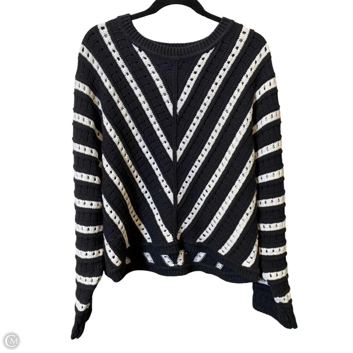 Sweater By Halogen In Black & White, Size: Xl