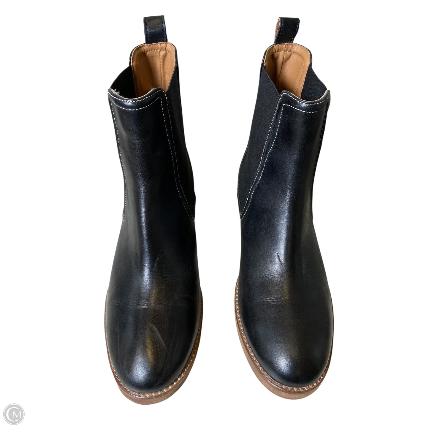 Boots Ankle Heels By Joie In Black & Brown, Size: 8.5