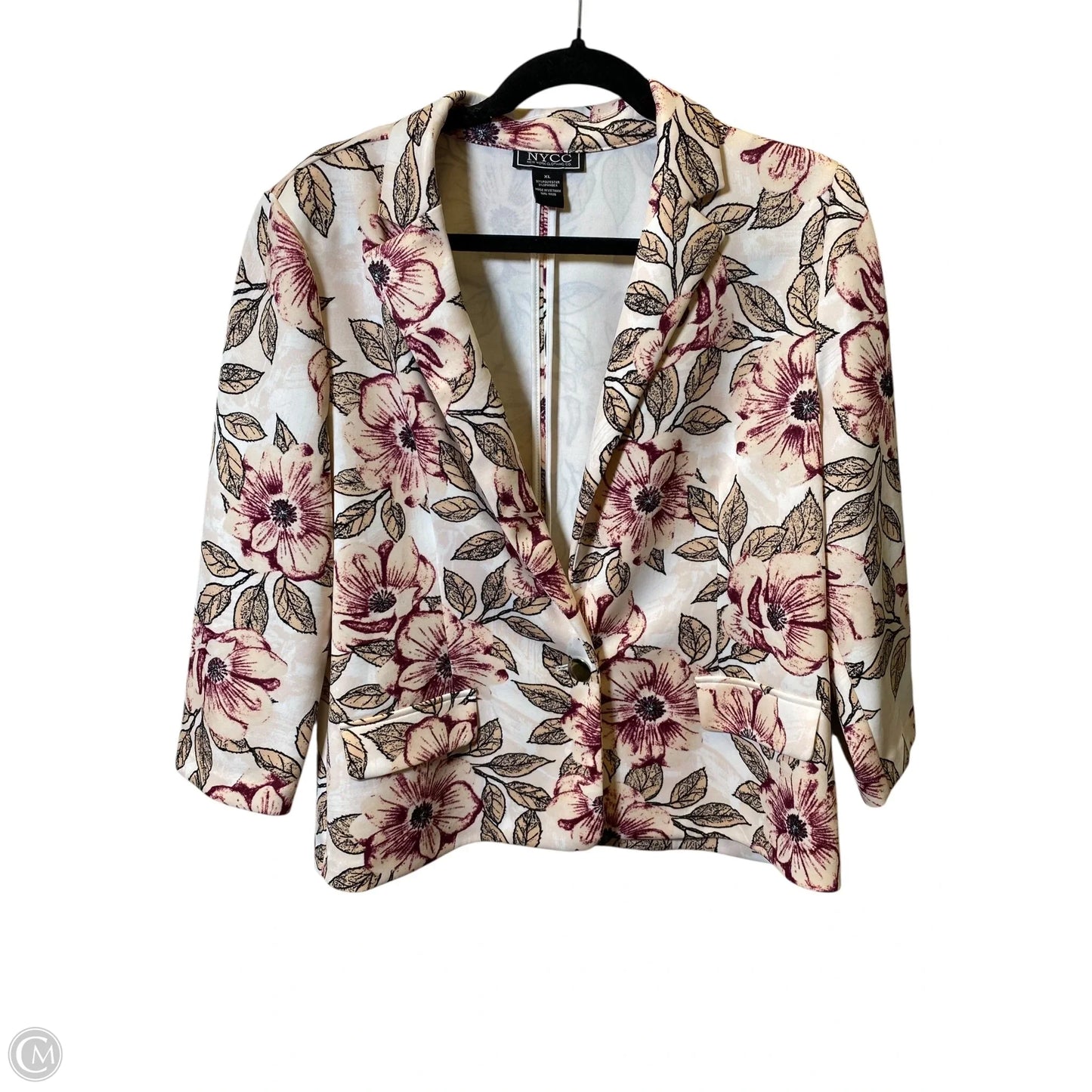 Blazer By New York And Co In Floral Print, Size: Xl