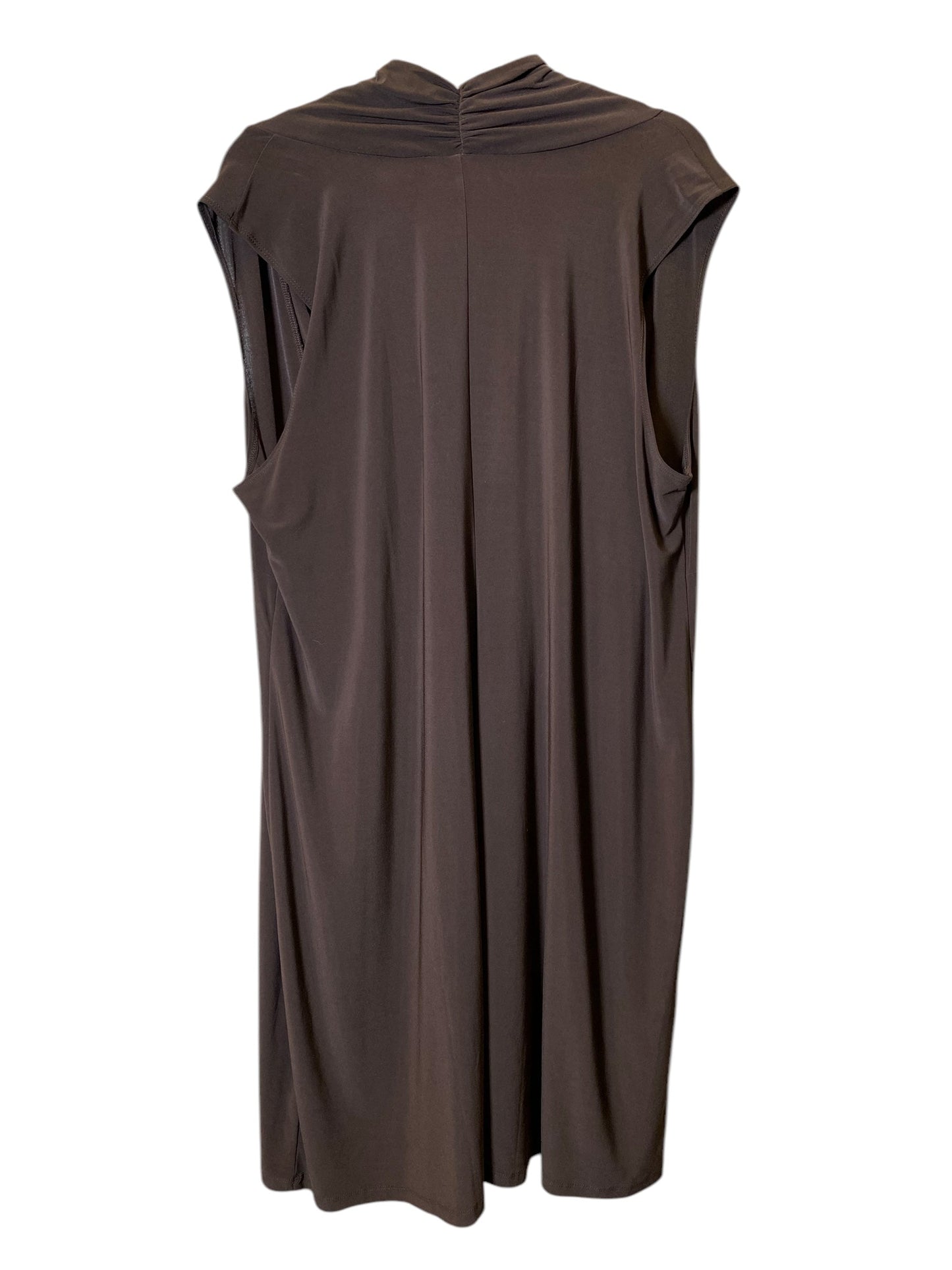 Dress Casual Midi By Avenue In Brown, Size: Xxl