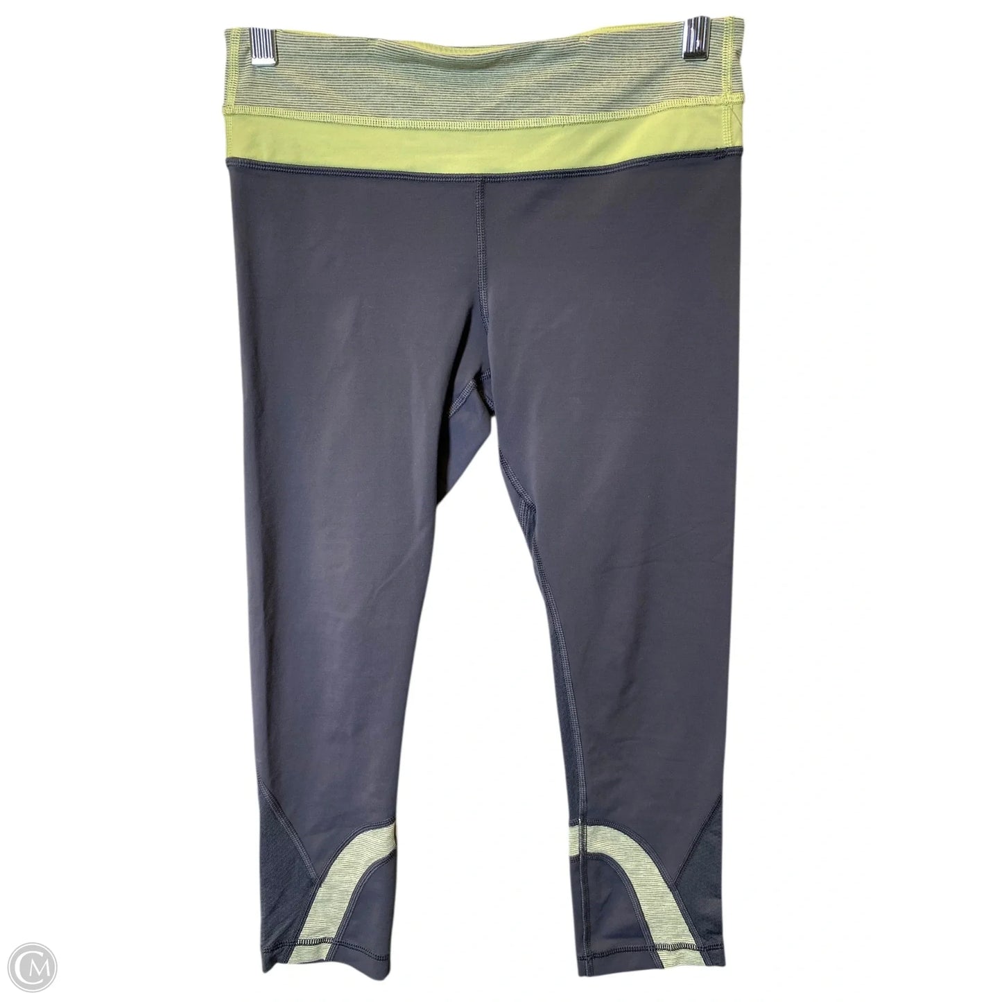 Athletic Capris By Lululemon In Green & Grey, Size: S