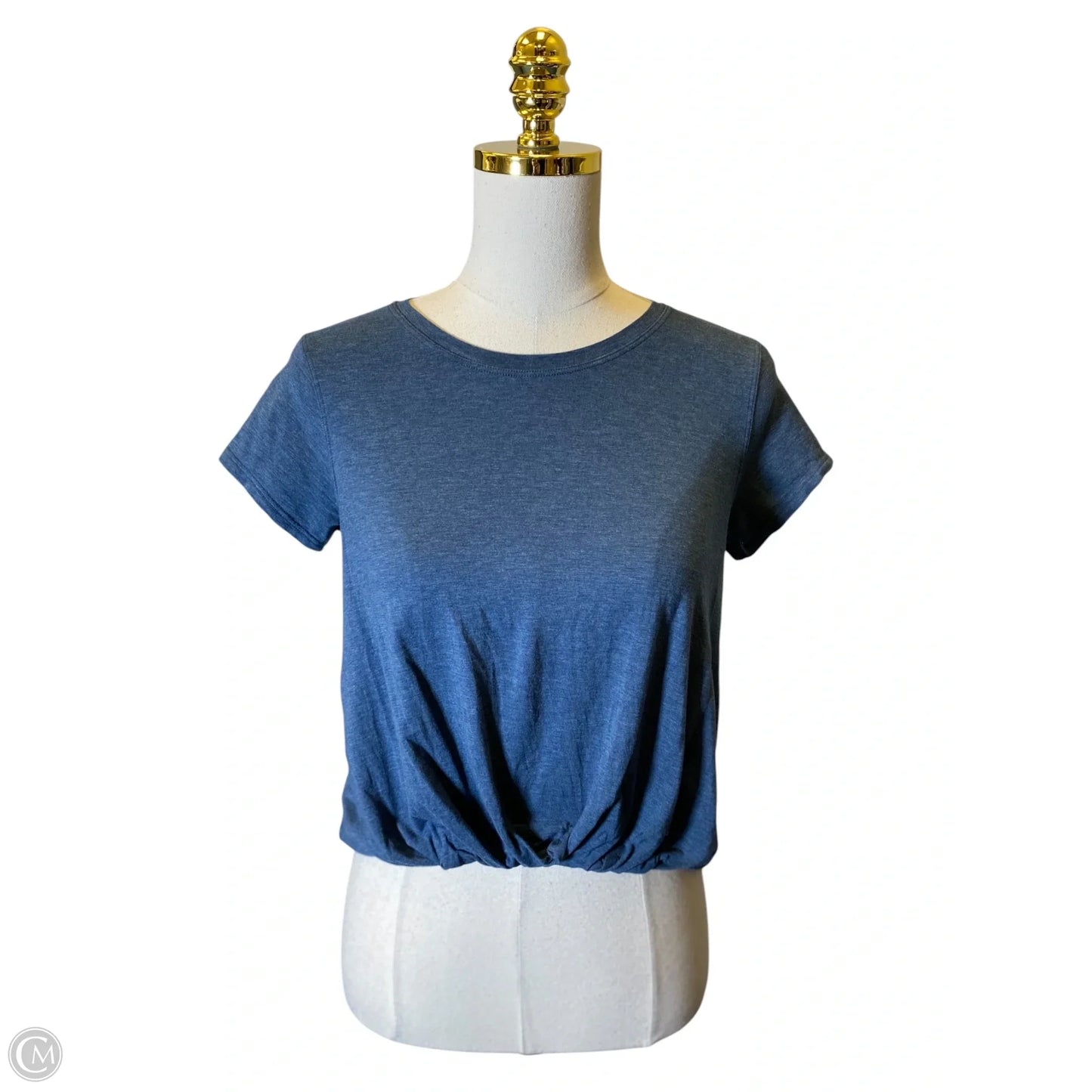 Athletic Top Short Sleeve By Lululemon In Blue, Size: Xs