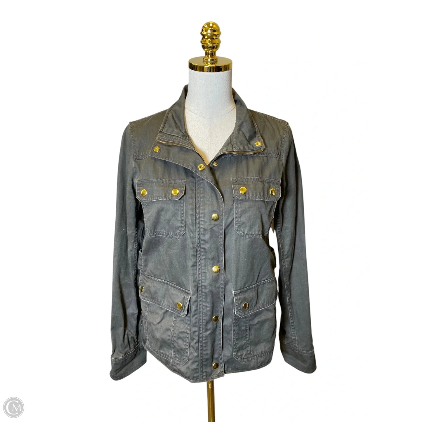 Jacket Moto By J. Crew In Green, Size: S