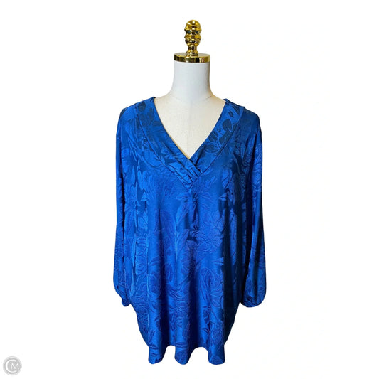 Top 3/4 Sleeve By Chicos In Blue, Size: Xxl