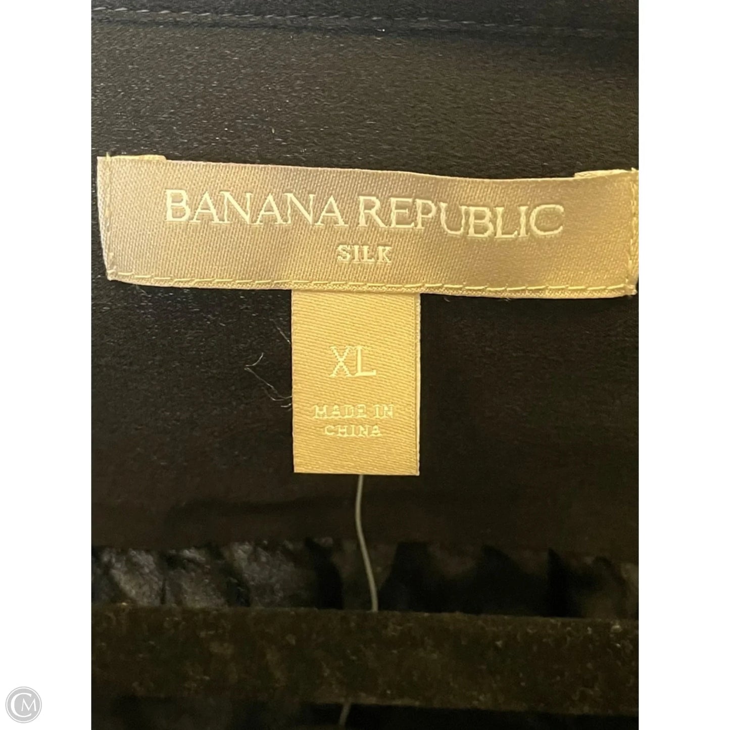 Top 3/4 Sleeve By Banana Republic In Black, Size: Xl