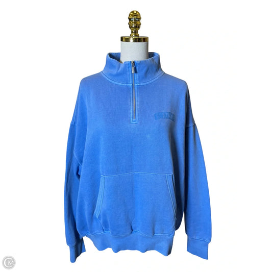 Sweatshirt Collar By Pink In Blue, Size: L