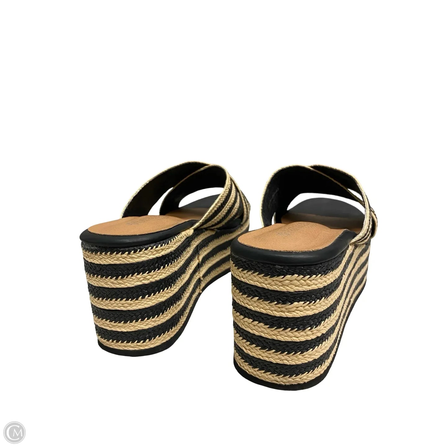 Shoes Flats By Clothes Mentor In Black & Cream, Size: 9
