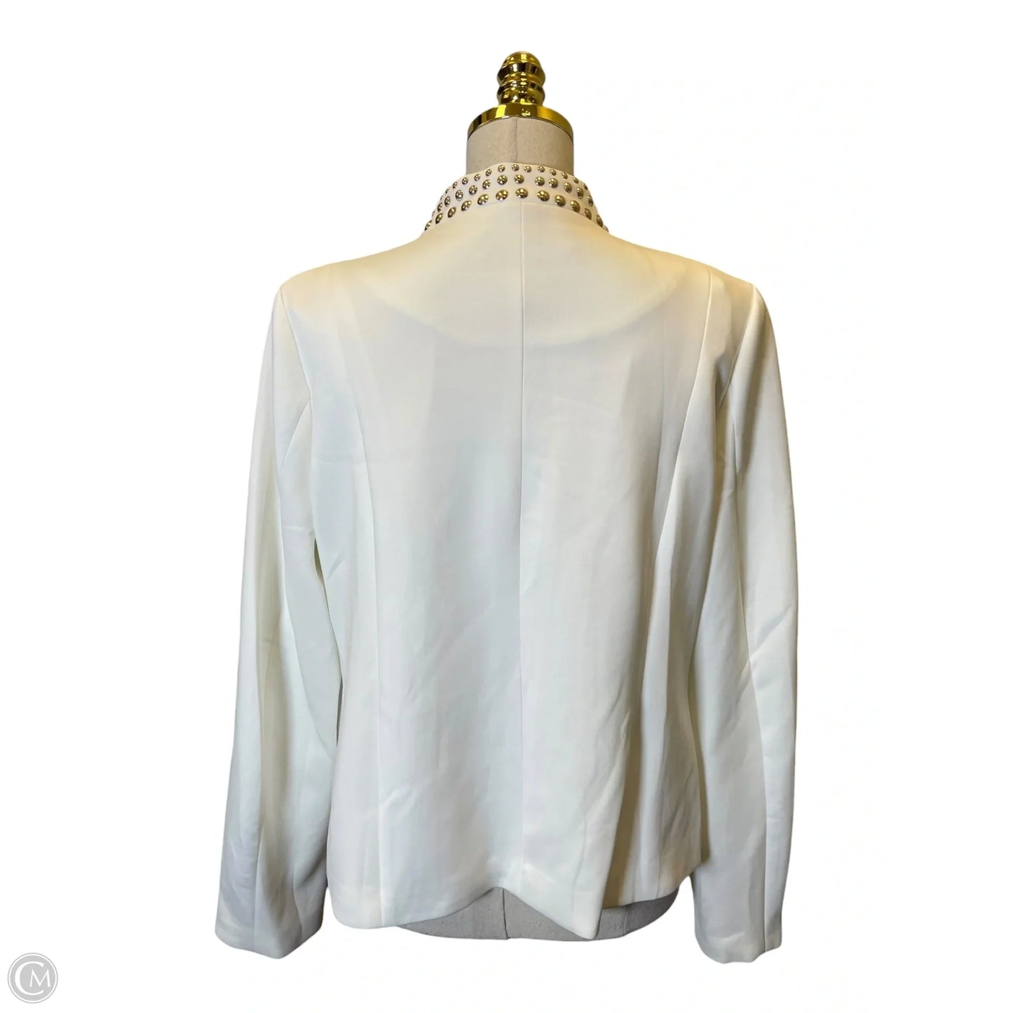 Blazer By Clothes Mentor In White, Size: 14