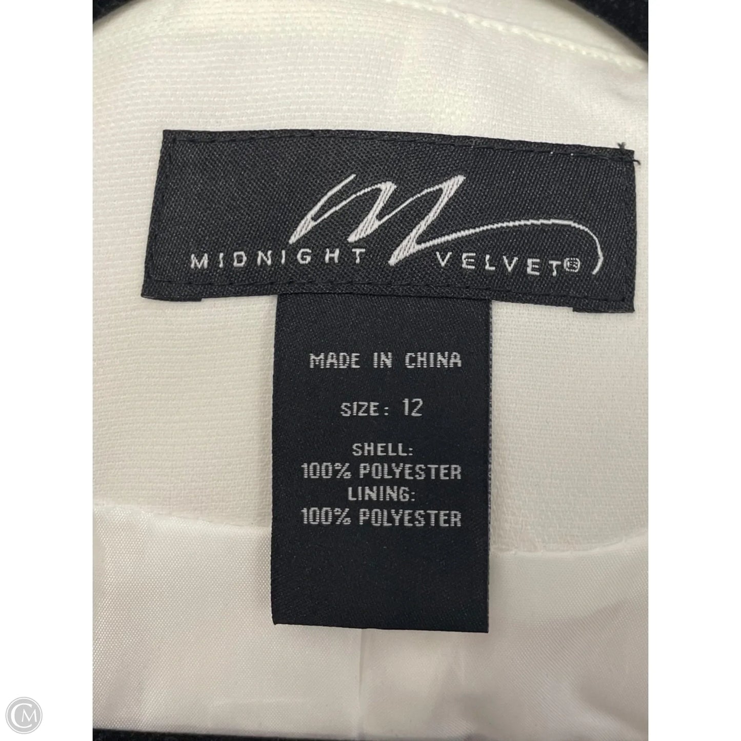 Blazer By Clothes Mentor In White & Yellow, Size: 12