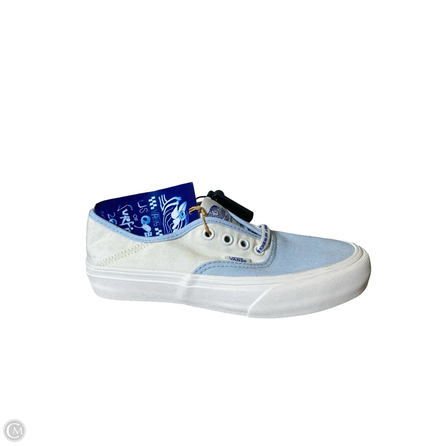 Shoes Flats By Vans In Blue & White, Size: 7
