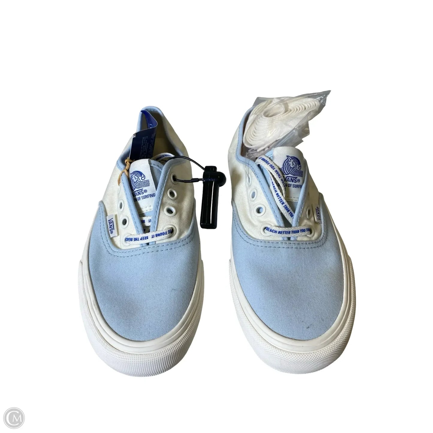 Shoes Flats By Vans In Blue & White, Size: 7