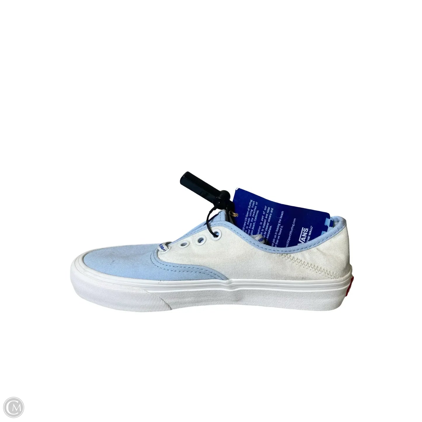 Shoes Flats By Vans In Blue & White, Size: 7