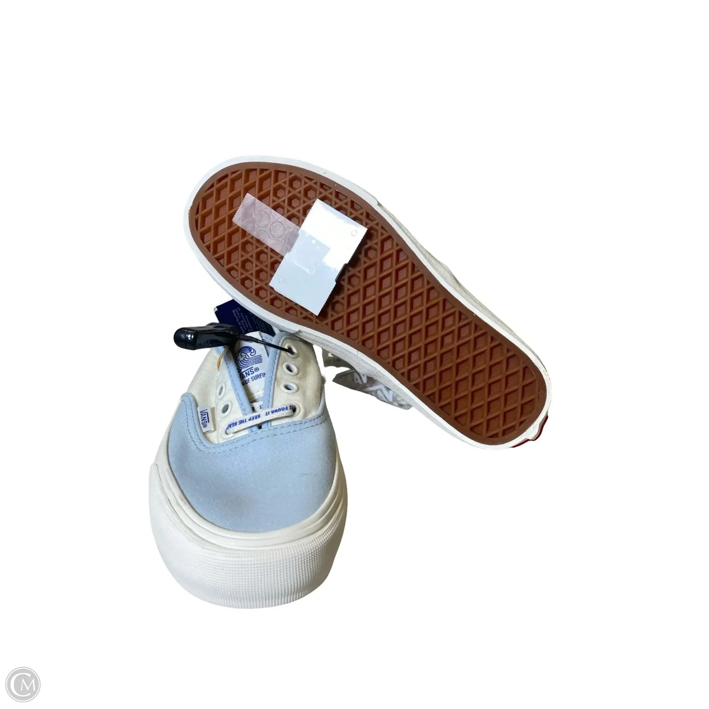 Shoes Flats By Vans In Blue & White, Size: 7