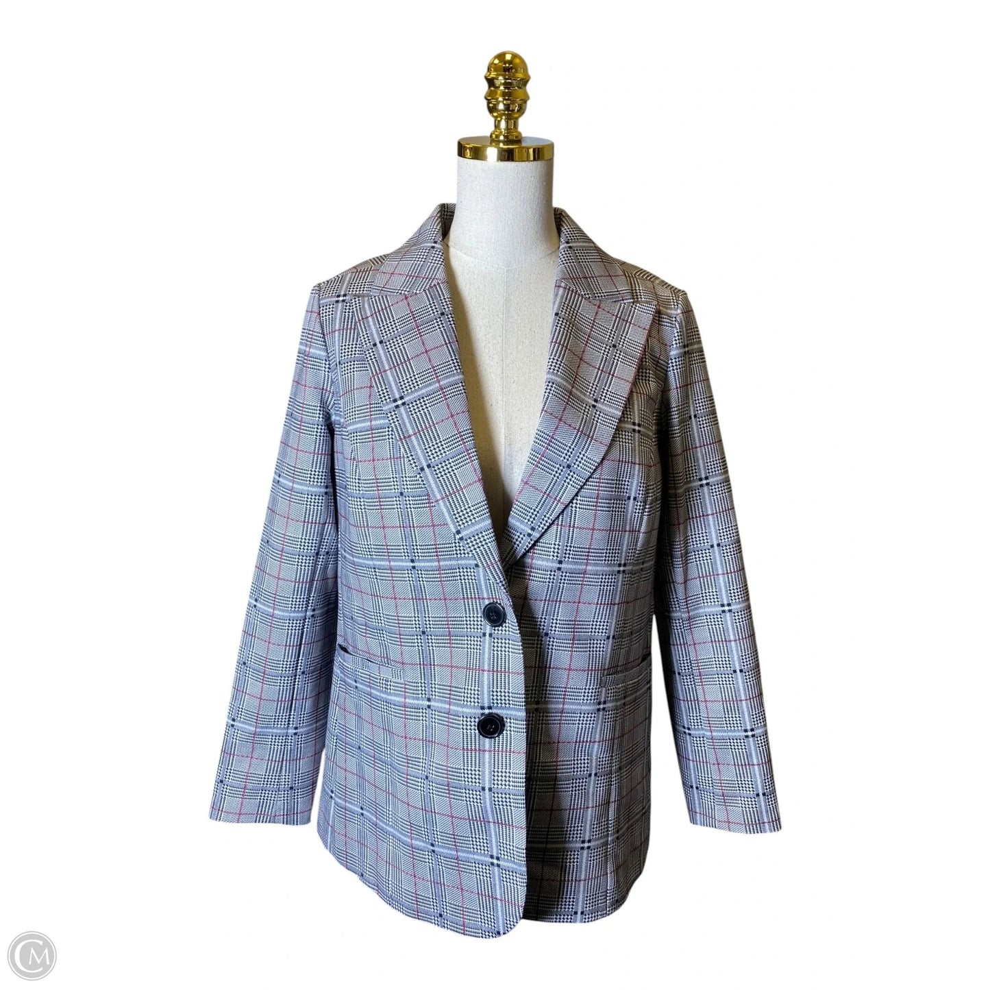 Blazer By Dg2 In Plaid Pattern, Size: S