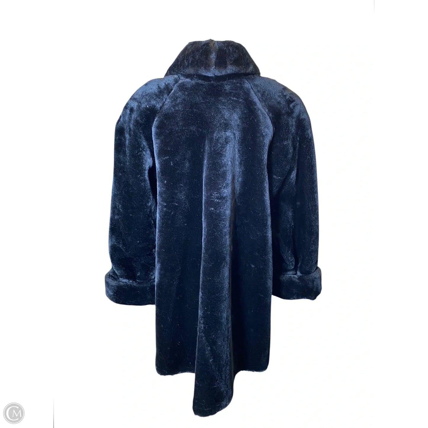 Jacket Faux Fur & Sherpa By Clothes Mentor In Black, Size: M