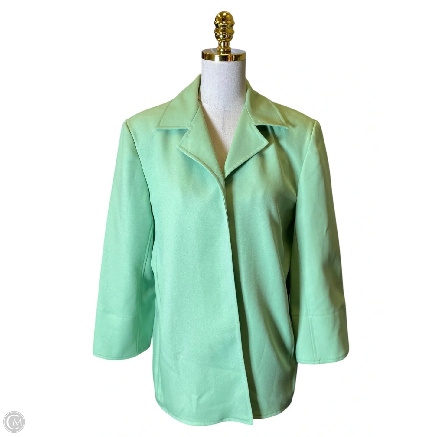 Blazer By Leslie Fay In Green, Size: 14