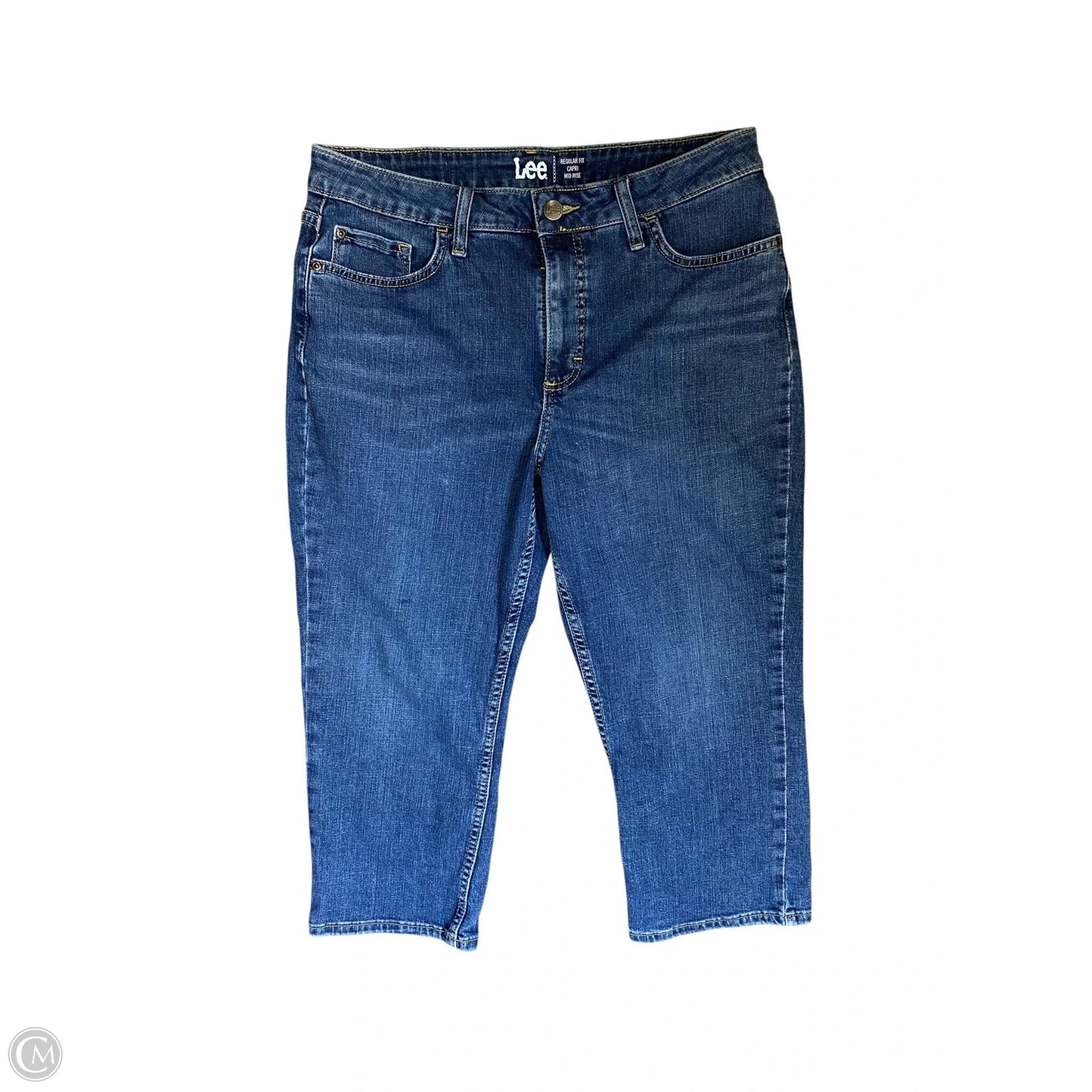 Capris By Lee In Blue Denim, Size: 12