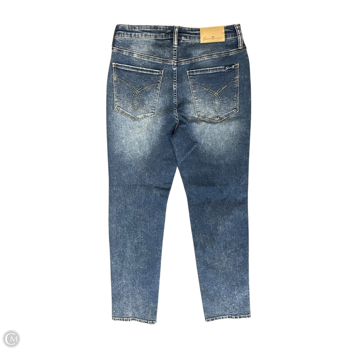 Jeans Straight By Seven 7 In Blue Denim, Size: 6