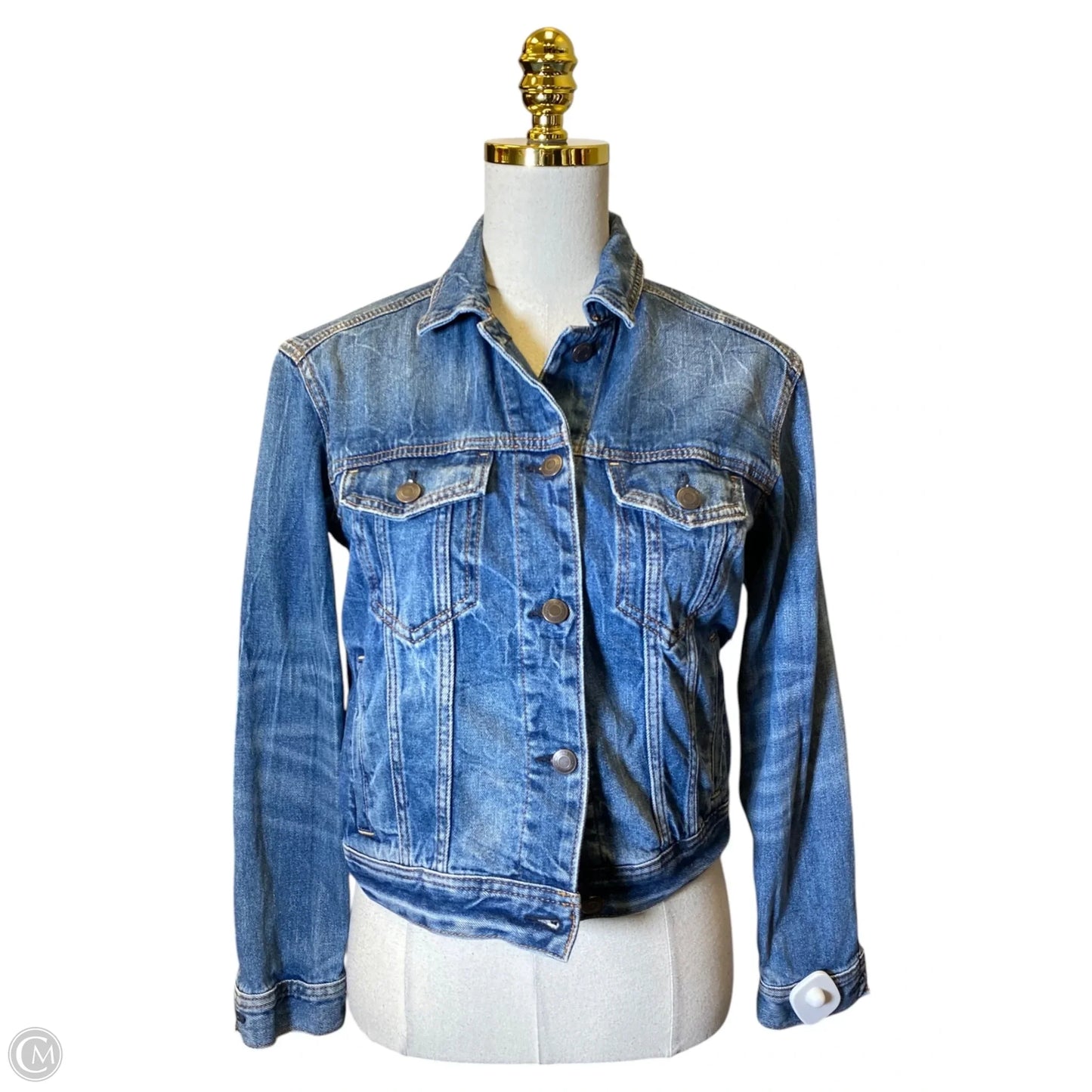 Jacket Denim By America In Blue Denim, Size: Xs