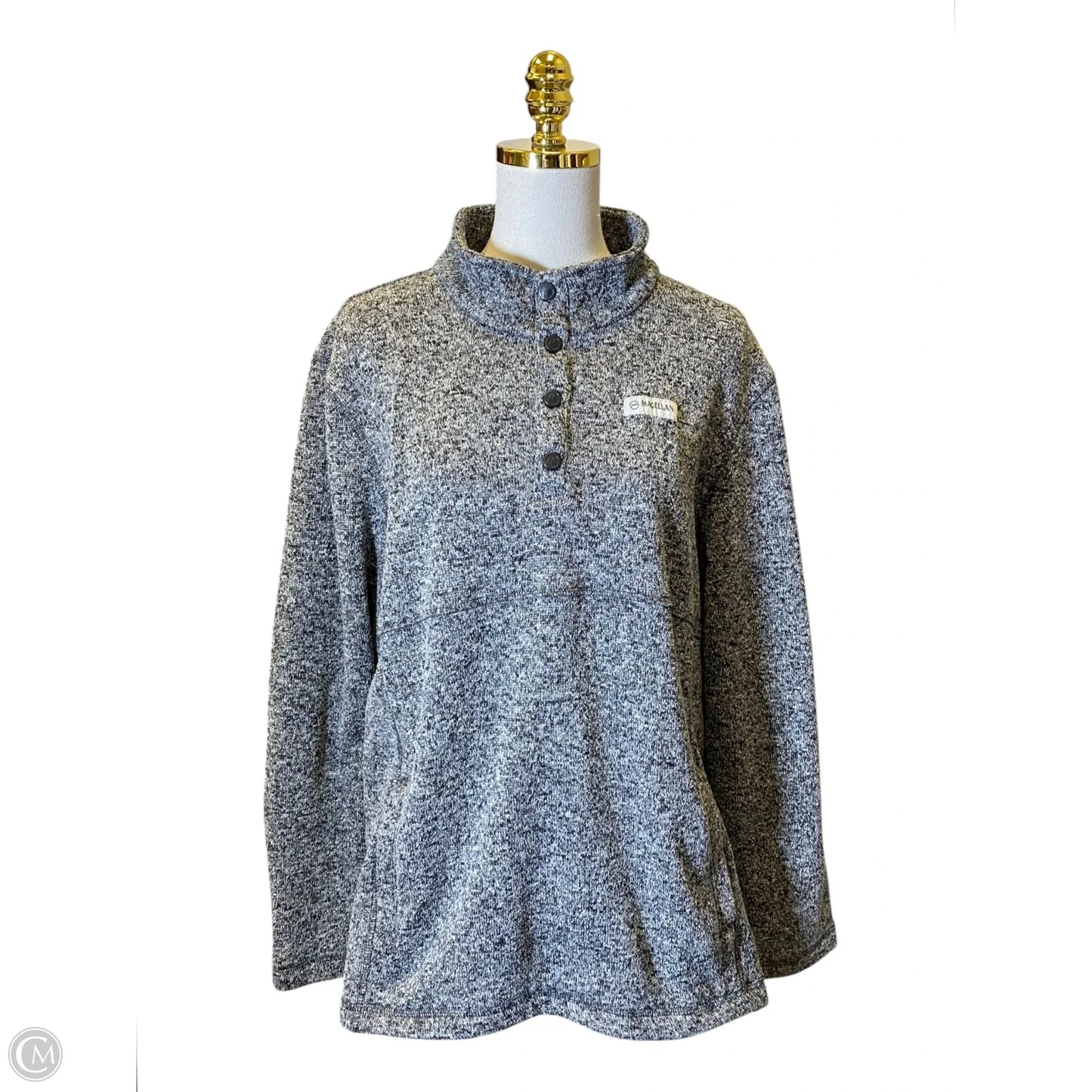Sweatshirt Collar By Magellan In Grey, Size: Xxl
