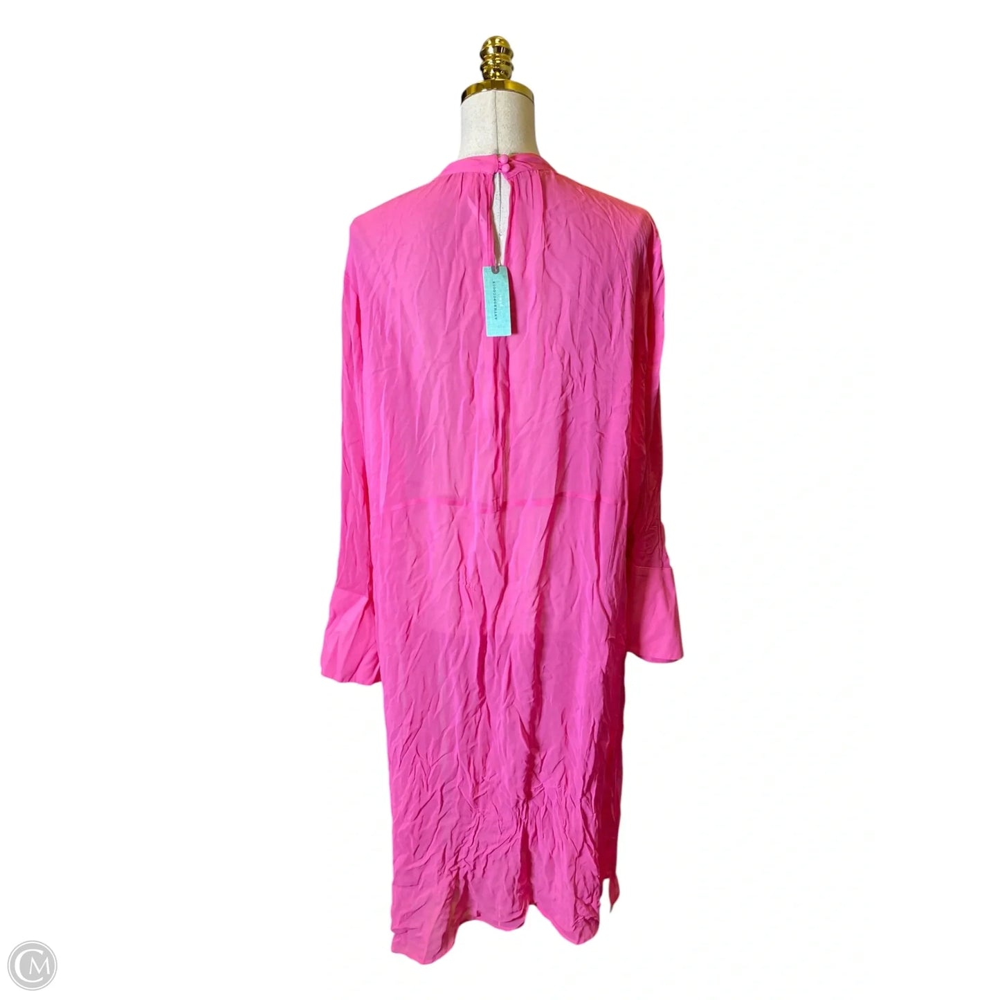 Dress Casual Midi By Anthropologie In Pink, Size: 2x