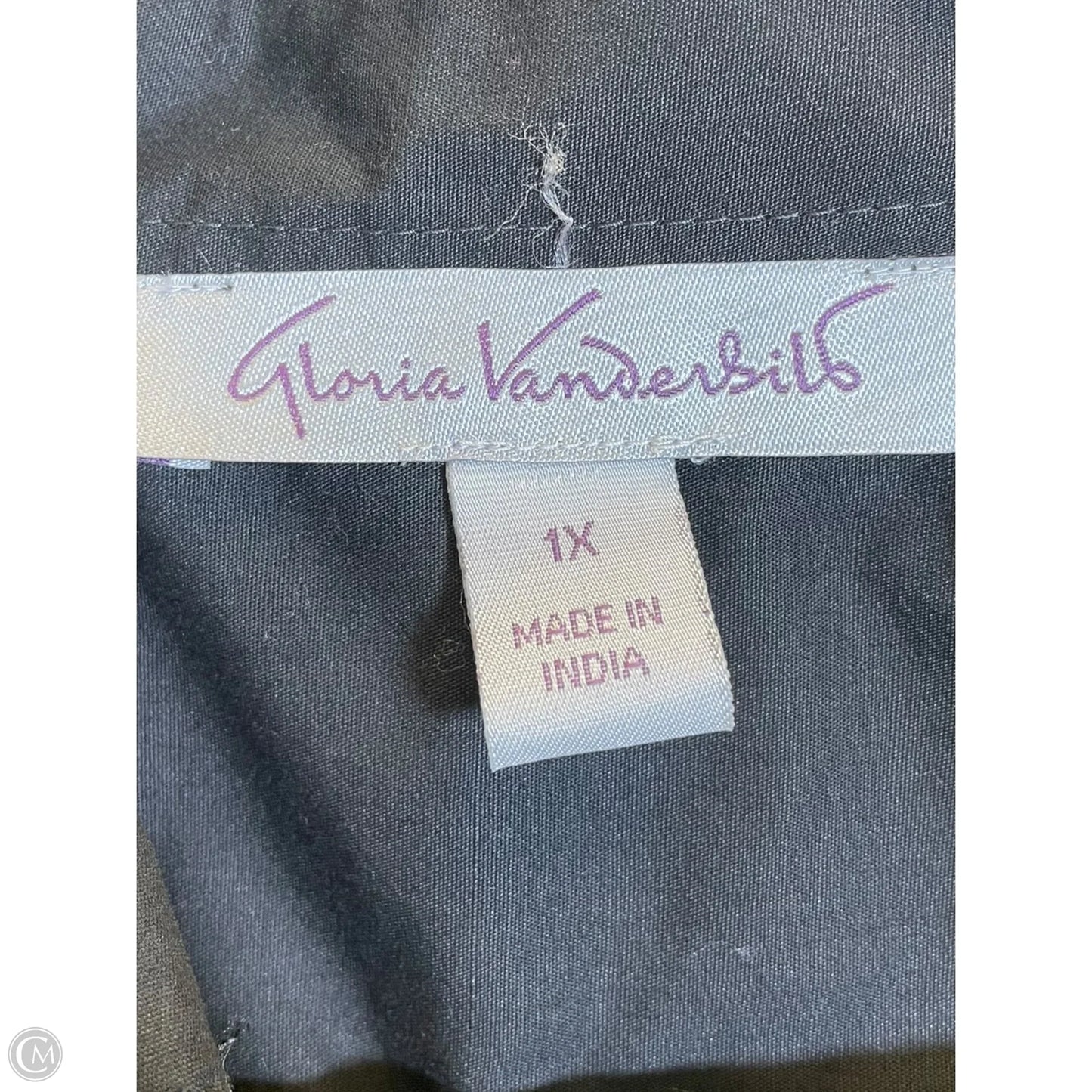 Top Long Sleeve By Gloria Vanderbilt In Black, Size: 1x