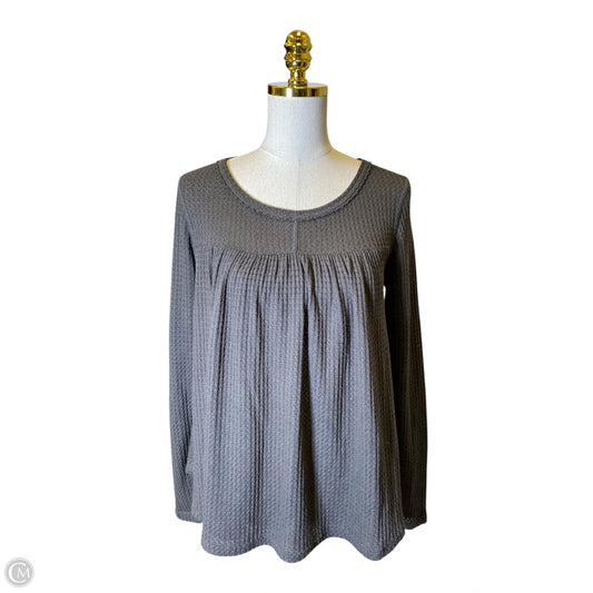 Top Long Sleeve By Eri + Ali In Grey, Size: Xs