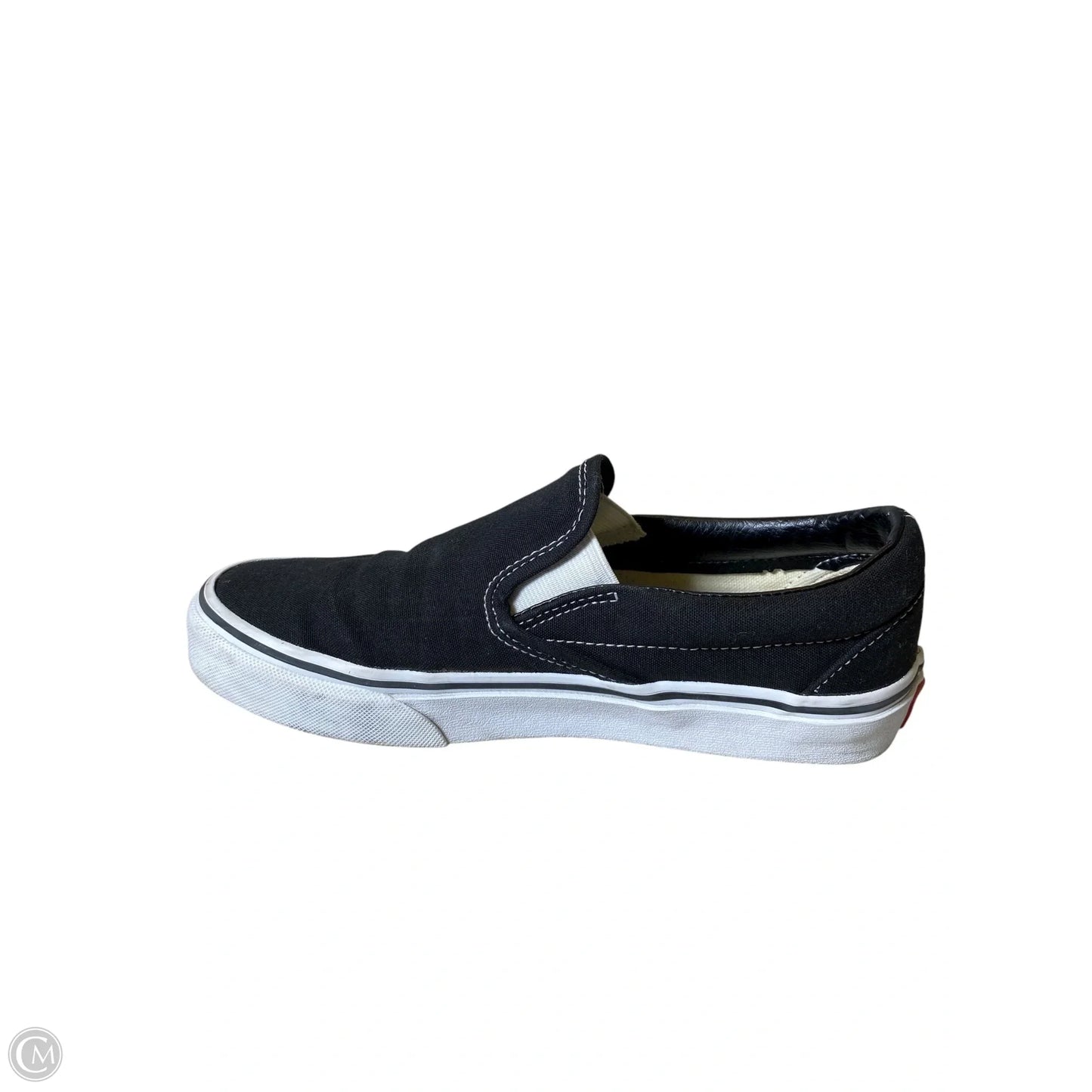 Shoes Flats By Vans In Black & White, Size: 7.5