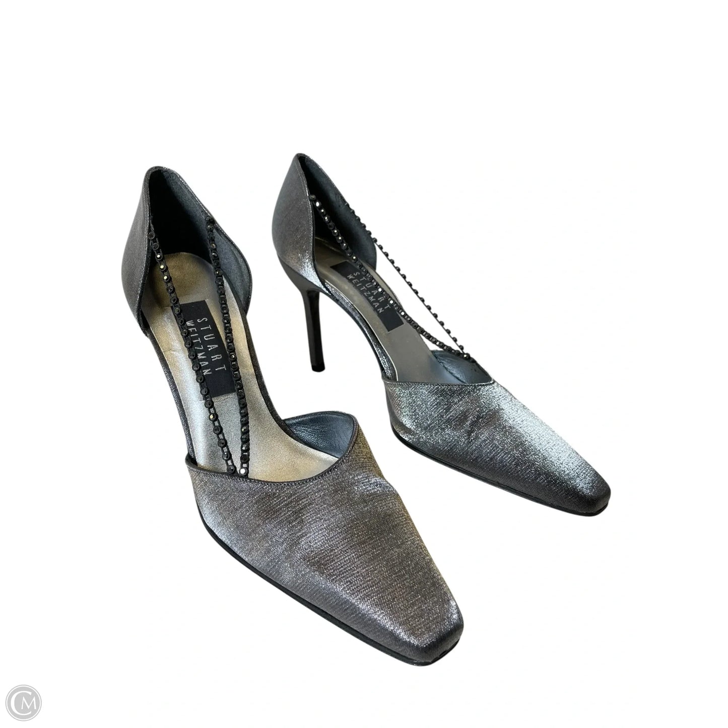 Shoes Designer By Stuart Weitzman In Silver, Size: 8