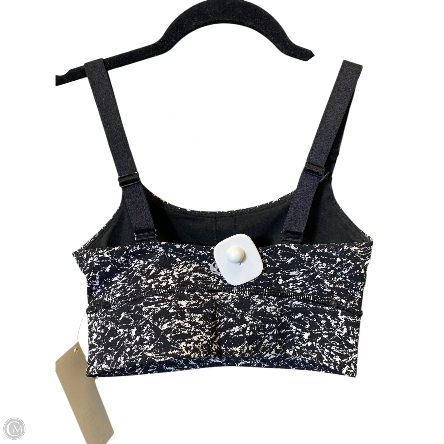 Athletic Bra By Lululemon In Black & Grey, Size: 4