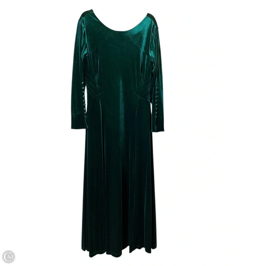 Dress Party Long By Tahari In Green, Size: 16