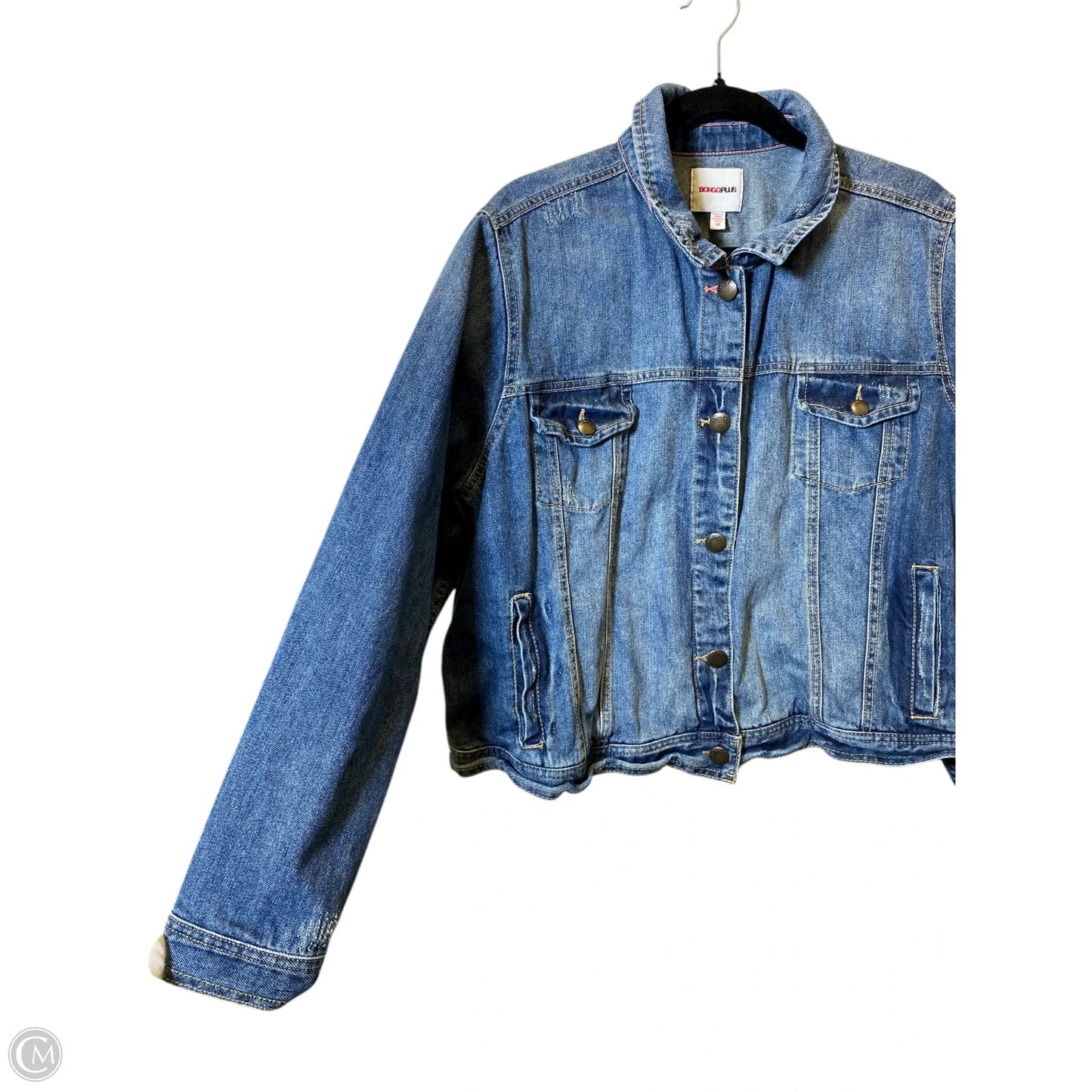 Jacket Denim By Bongo In Blue Denim, Size: 3x