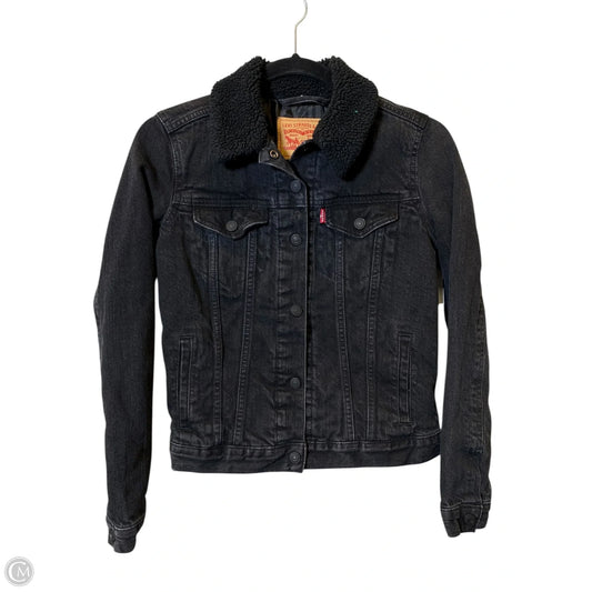Jacket Denim By Levis In Black, Size: Xs
