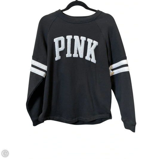 Sweatshirt Crewneck By Pink In Black & White, Size: S