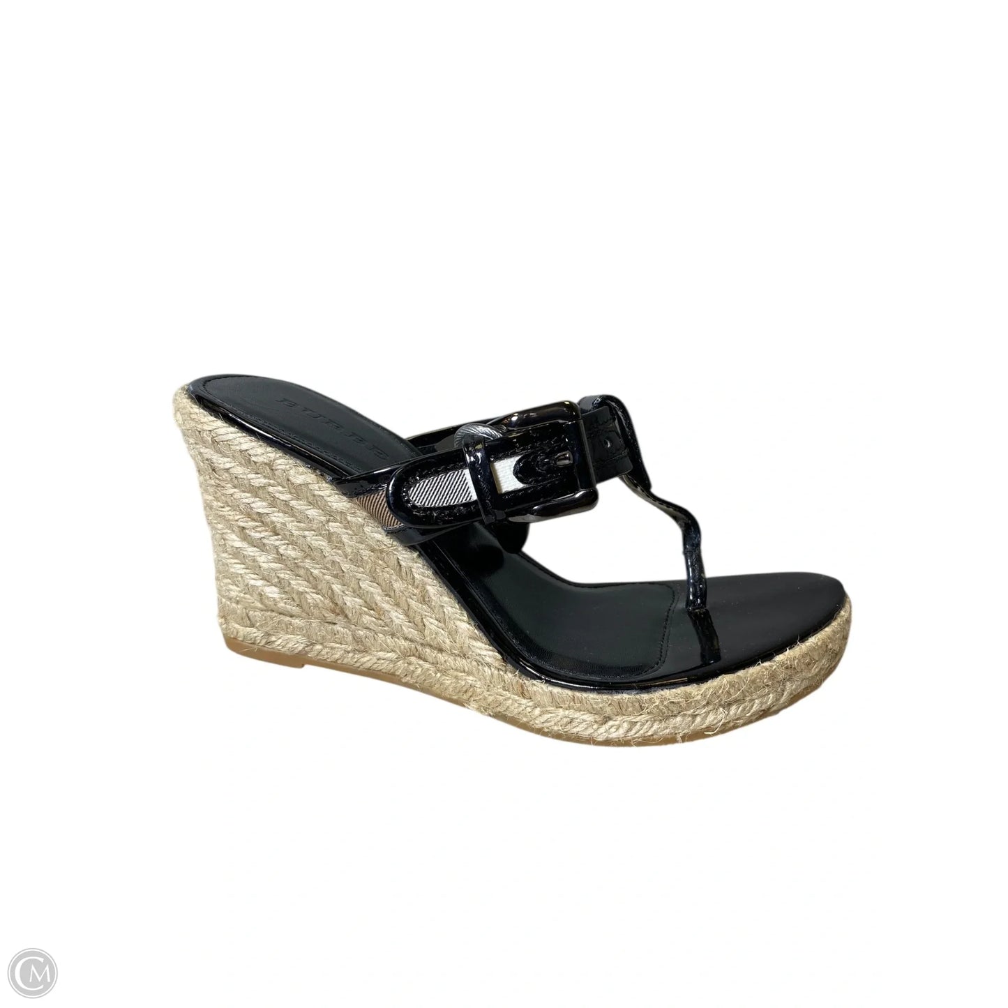 Shoes Luxury Designer By Burberry In Black, Size: 5.5