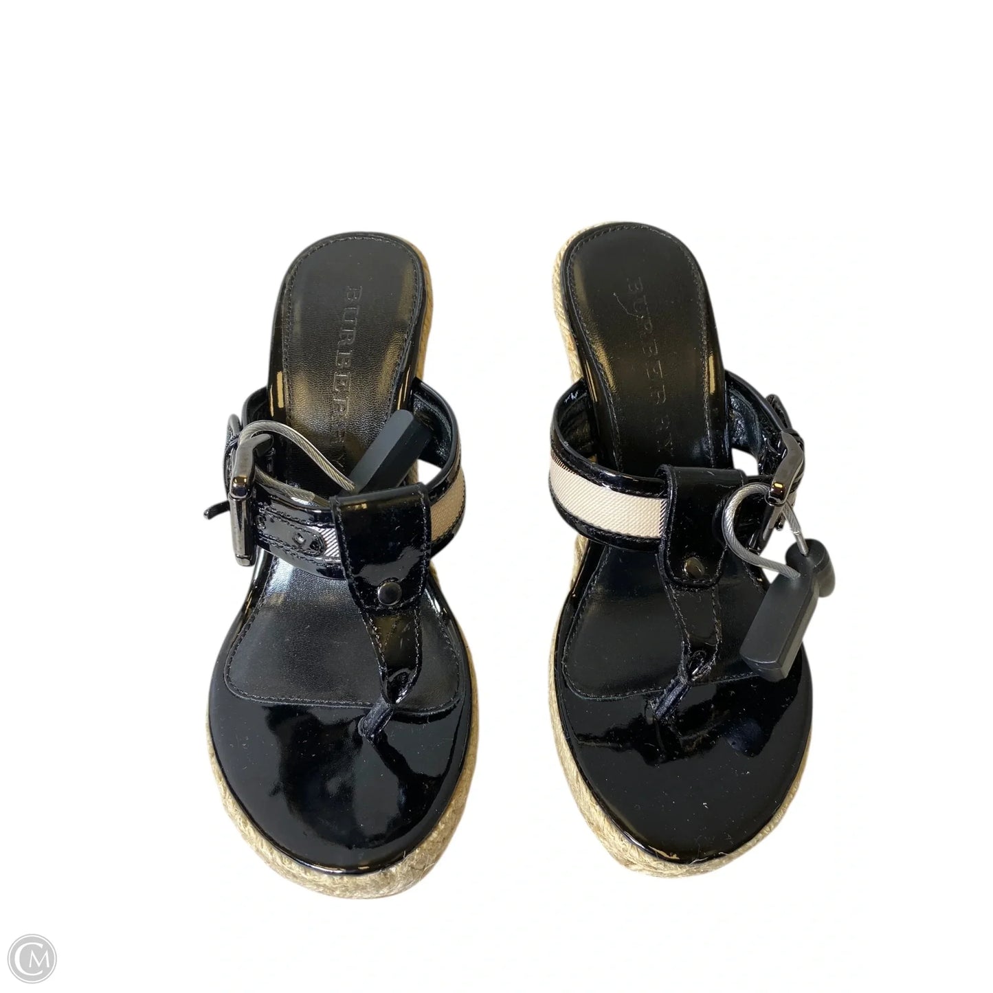 Shoes Luxury Designer By Burberry In Black, Size: 5.5