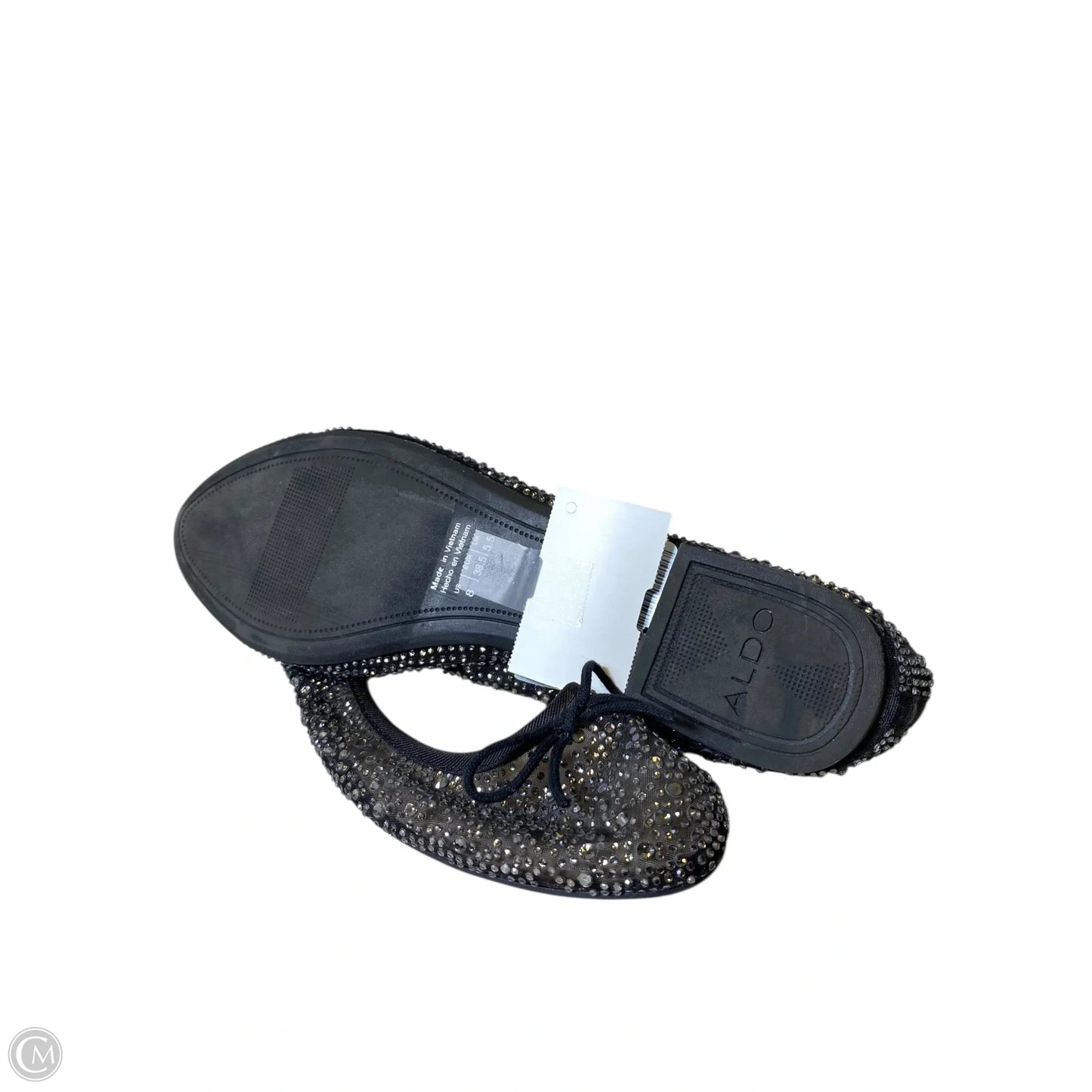 Shoes Flats By Aldo In Black & Silver, Size: 8